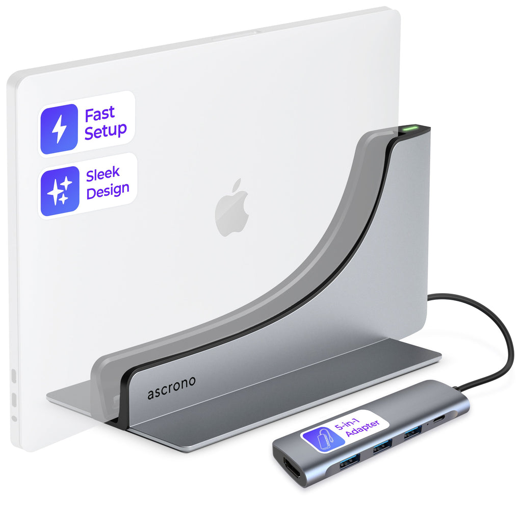Laptop stand with USB hub on a white background