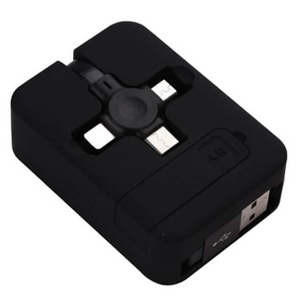 3-in-1 tragbares, einziehbares Ladekabel