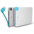 Slim Pocket Charger — Built-In Cable, 2200mAh