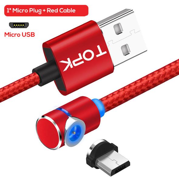 Magnetisches Micro-USB-Kabel, um 360 Grad drehbares magnetisches Lade-Handy-Ladekabel