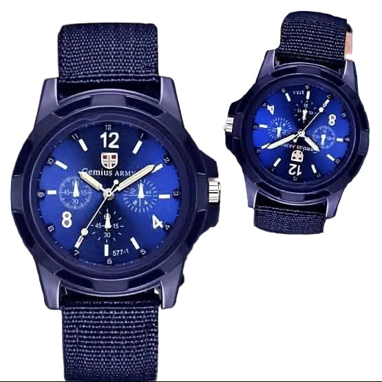 Herren Nylon Freizeit Sport Quarz Armbanduhr