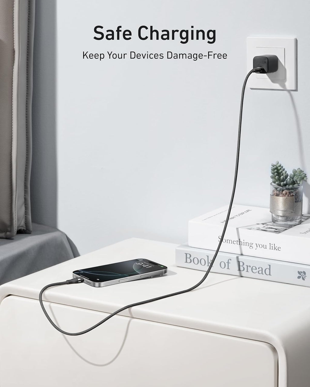 Anker USB-C auf USB-C Kabel (0,9 m / 1,8 m, 240W, Geflecht aus recycelten Materialien)