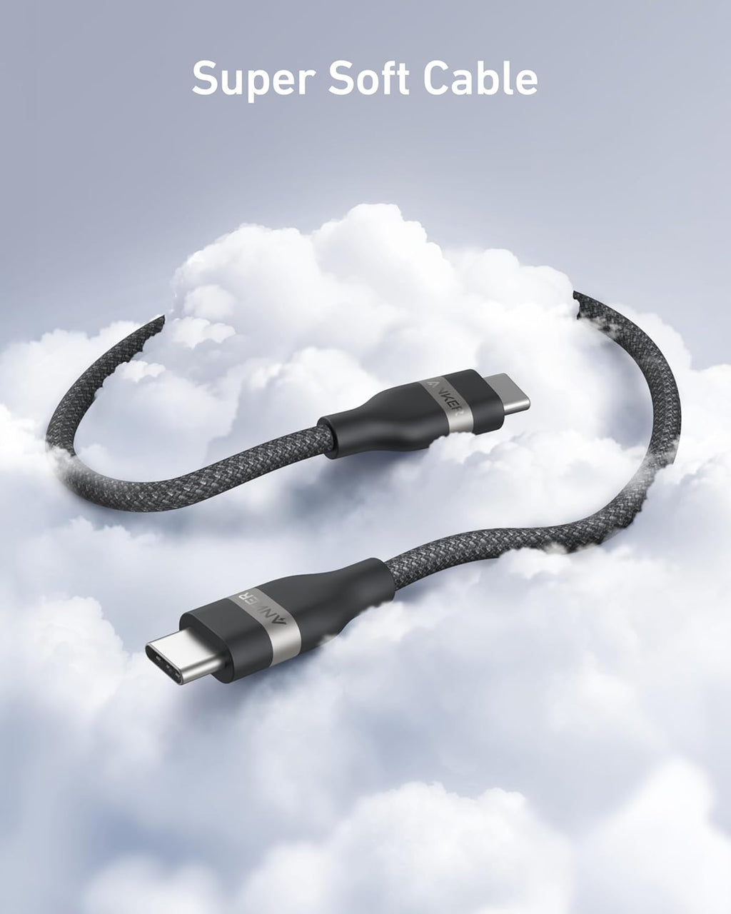 Anker USB-C auf USB-C Kabel (0,9 m / 1,8 m, 240W, Geflecht aus recycelten Materialien)