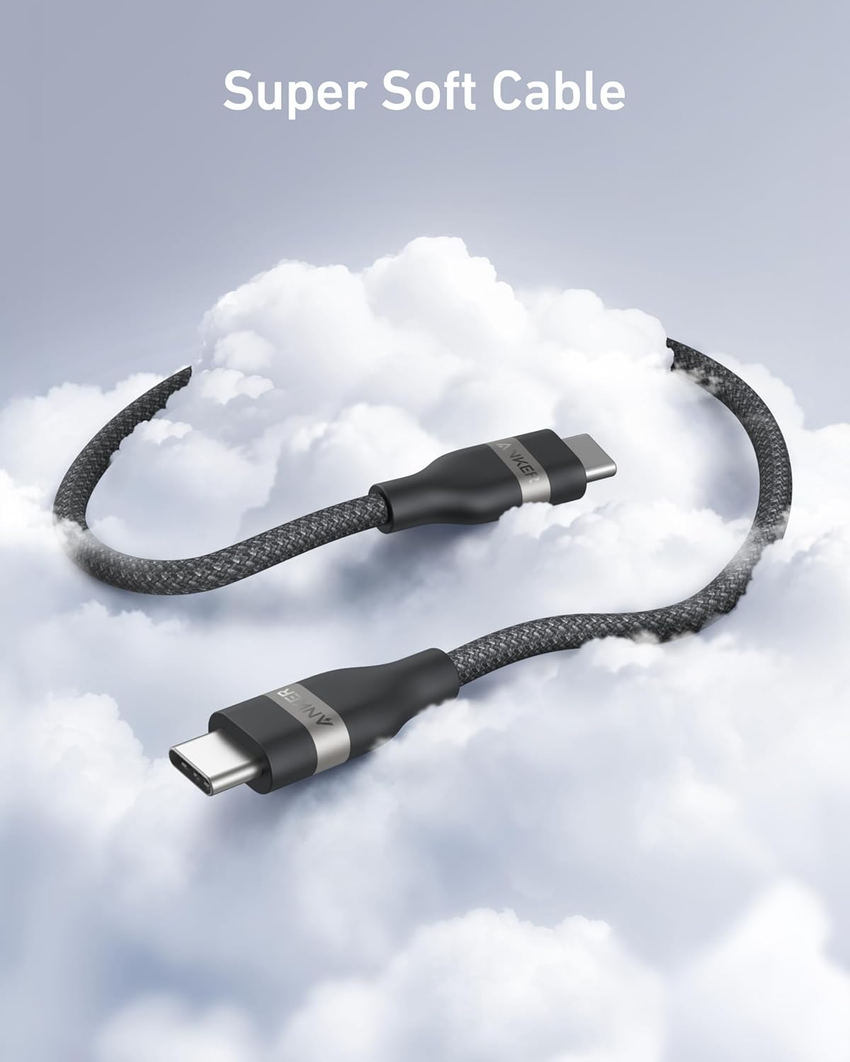 Anker USB-C auf USB-C Kabel (0,9 m / 1,8 m, 240W, Geflecht aus recycelten Materialien)