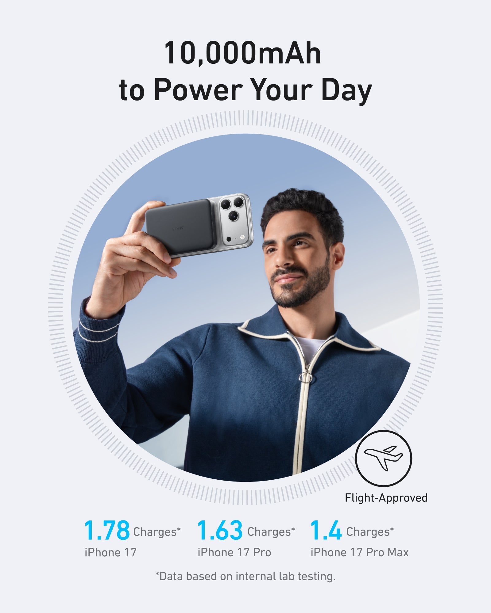 Anker MagGo Power Bank 10K Slim, Qi2 15W Wireless Charging, 10,000mAh, USB-C 30W, MagSafe Compatible for iPhone