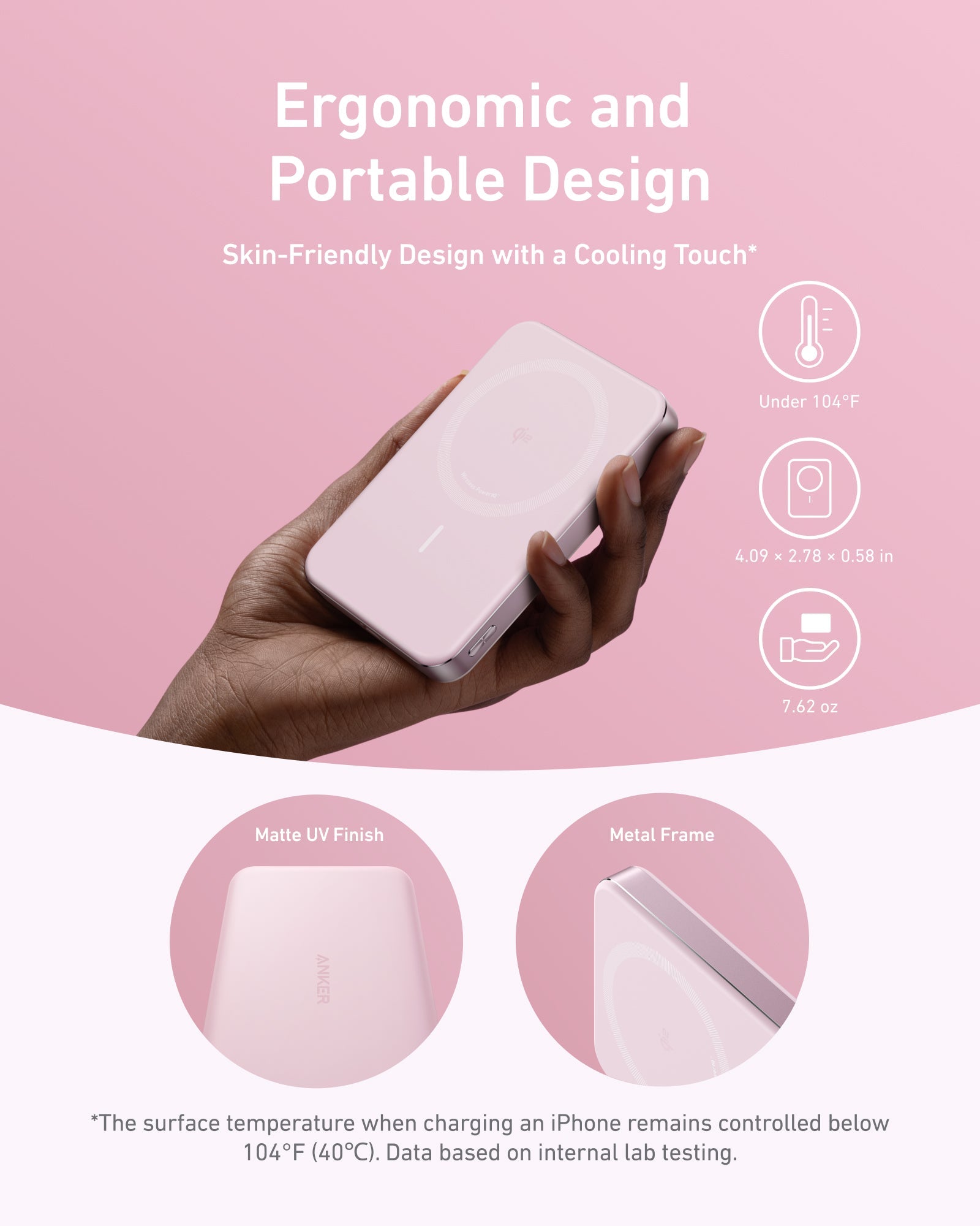 Anker MagGo Power Bank 10K Slim, Qi2 15W Wireless Charging, 10,000mAh, USB-C 30W, MagSafe Compatible for iPhone