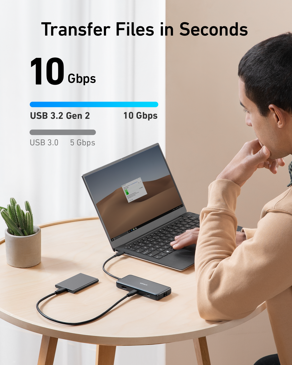 Anker 555 USB-C Hub — 8-in-1 with 4K HDMI & 85W Charging