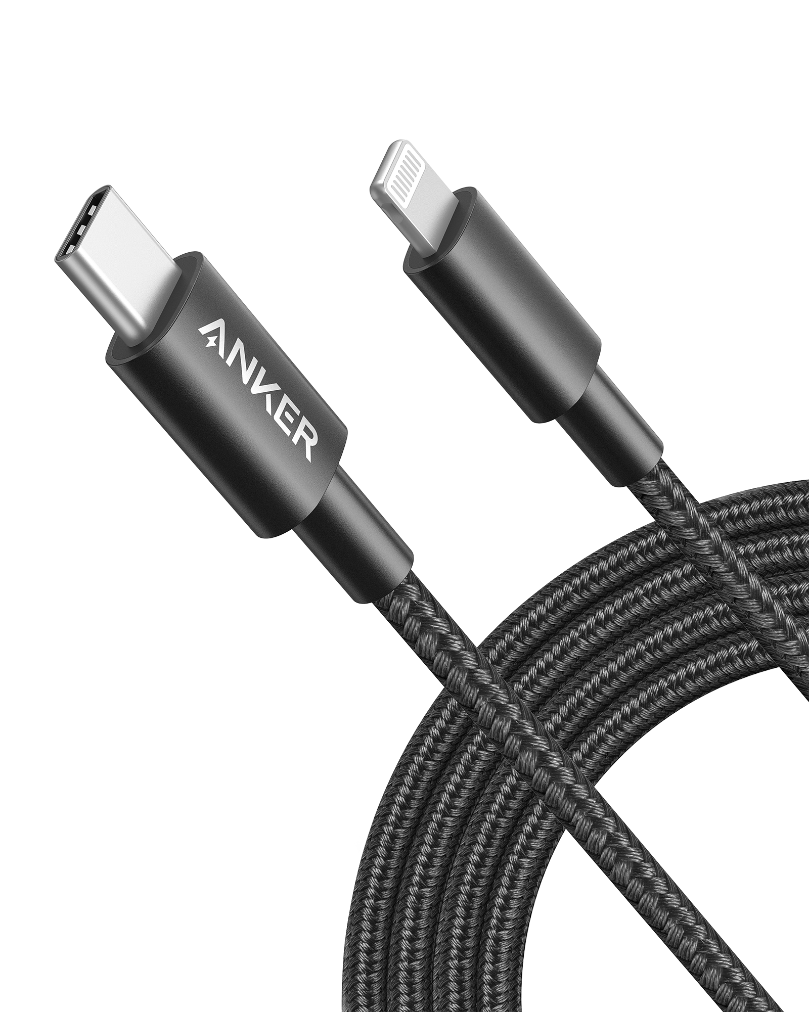 Anker 331 USB-C to Lightning Cable, MFi Certified, Nylon Braided, Fast Charge for iPhone, 1ft / 6ft / 10ft