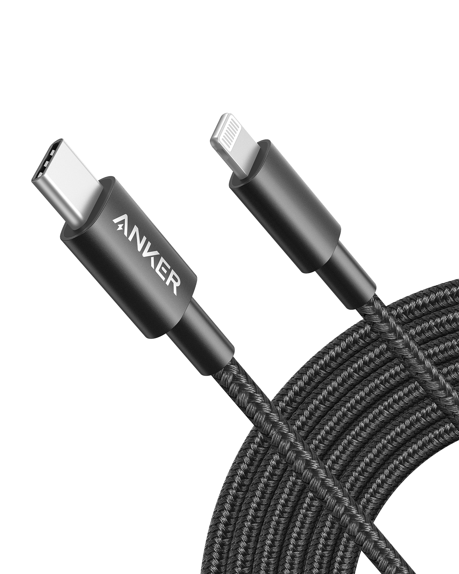 Anker 331 USB-C to Lightning Cable, MFi Certified, Nylon Braided, Fast Charge for iPhone, 1ft / 6ft / 10ft