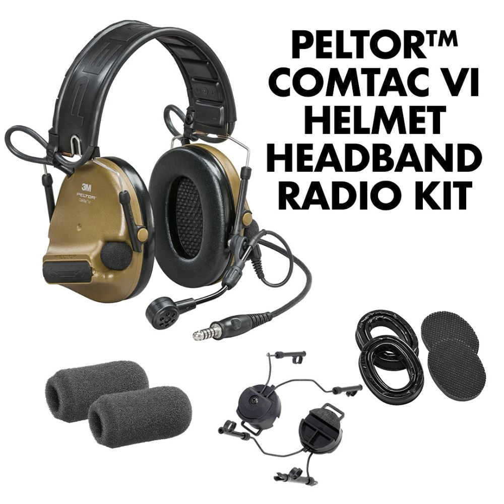 3M Peltor ComTac VI Tactical Headset – Neu, Gel-Ohrpolster & ARC-Halterungen inklusive
