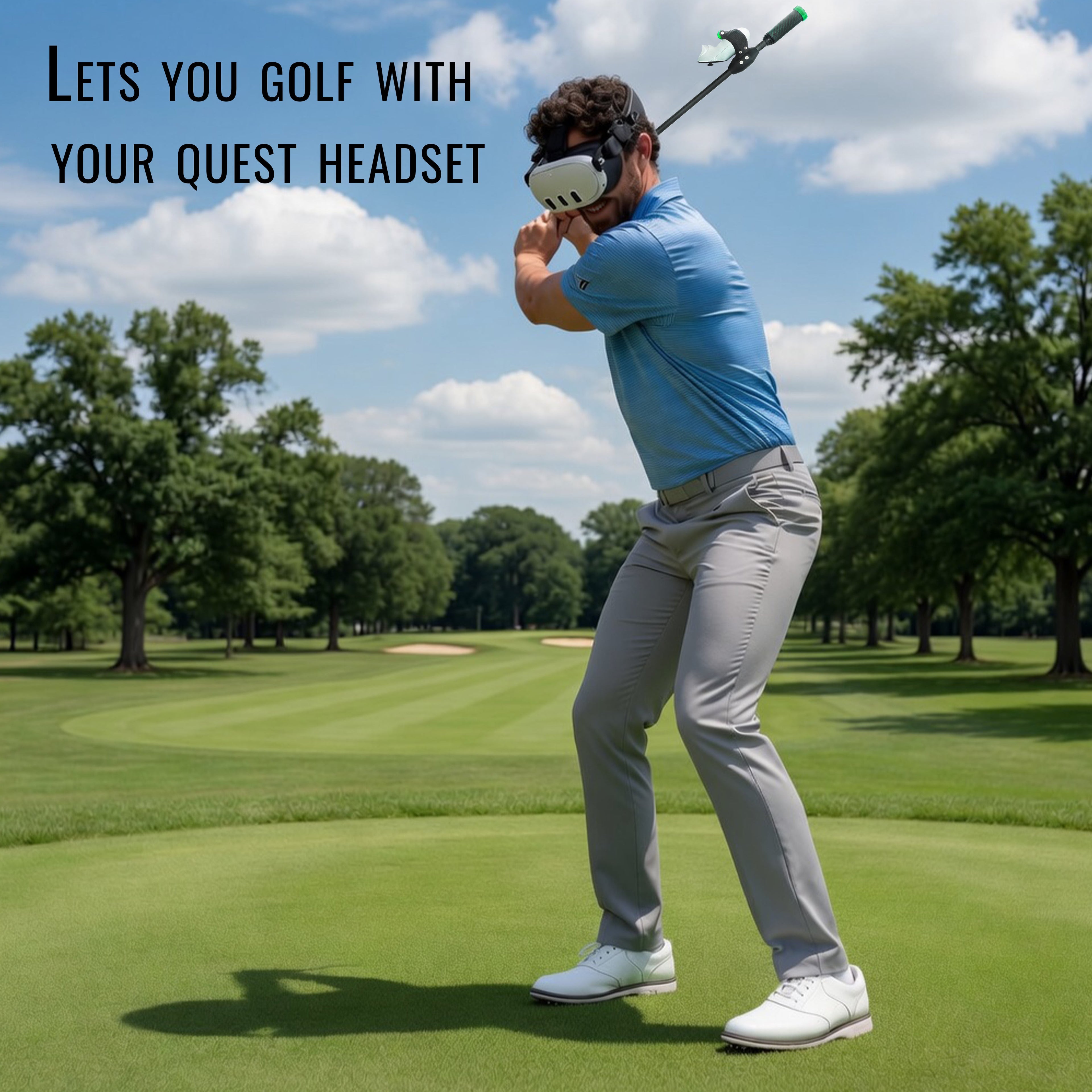 DriVR Elite VR Golf Club – Adjustable Weighted Handle for Meta Quest 2, 3, 3s & Pro
