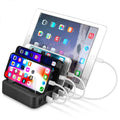4-Port 24W USB Charging Station Dock — Desktop Multi-Device Phone Charger