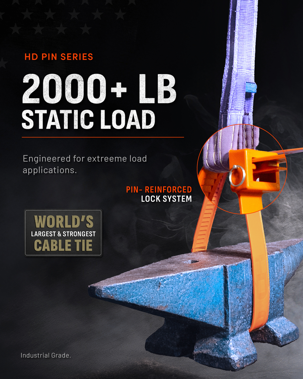 World's Largest Heavy-Duty Cable Tie – 47" | 2,000+ lb Rated | cabletielink