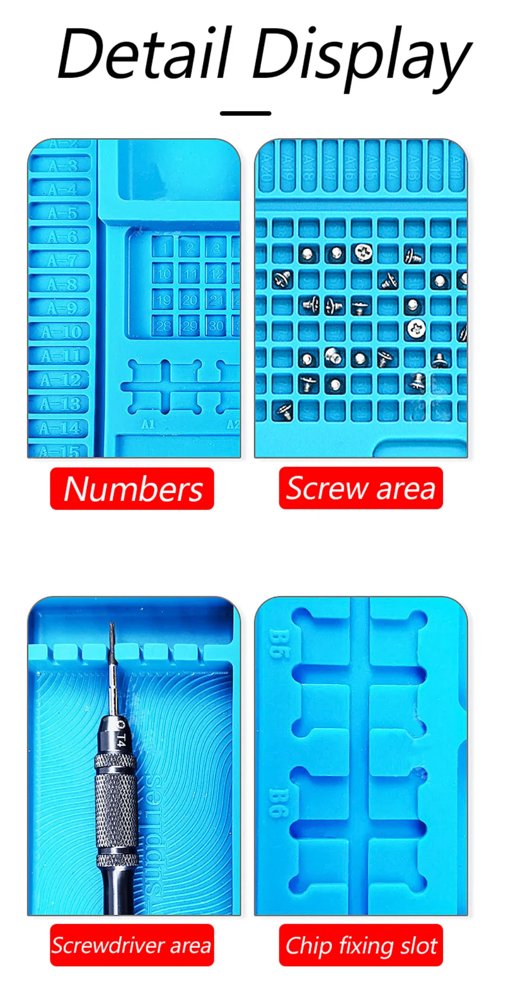 Silicone Soldering Mat - Heat Resistant 932F Anti-Static Magnetic Work Mat