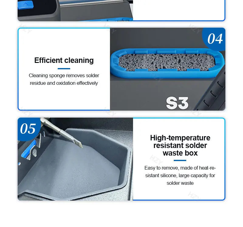 Sunshine S3 60W Soldering Station - Intelligent Temp Control with 210 Tips
