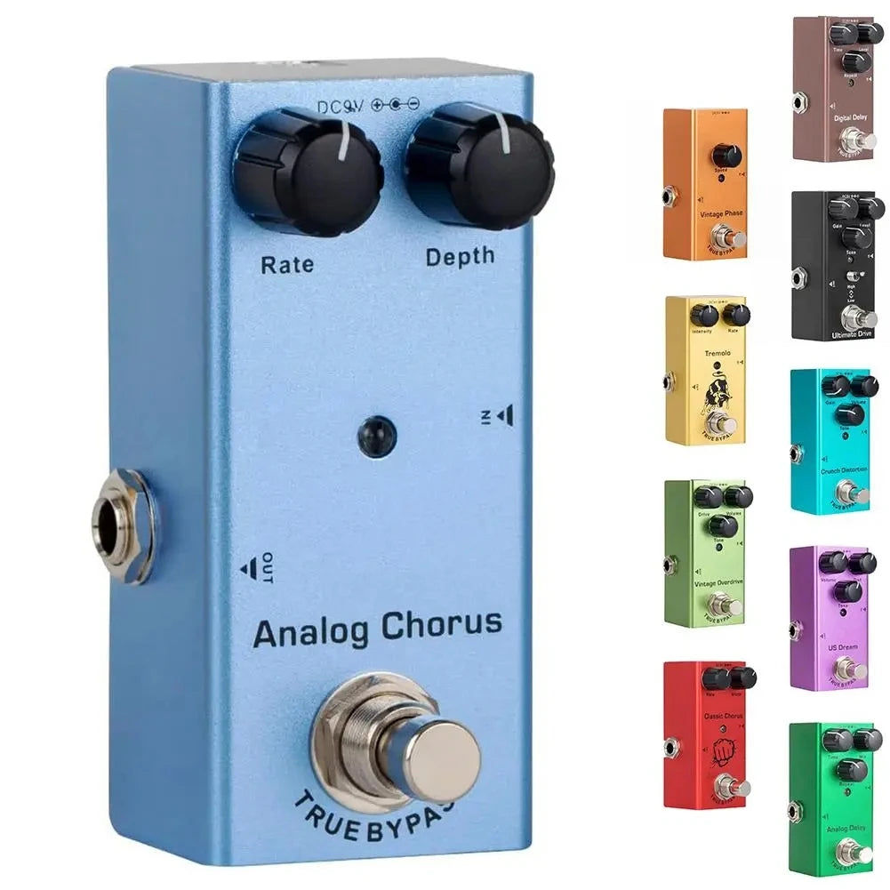 Guitar Effects Pedal – True Bypass, Aluminum Alloy | Overdrive, Distortion, Chorus, Delay & More