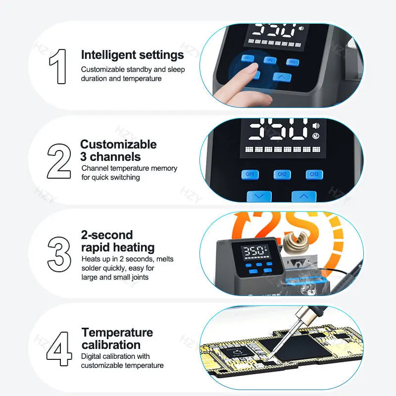 Sunshine S3 60W Soldering Station - Intelligent Temp Control with 210 Tips