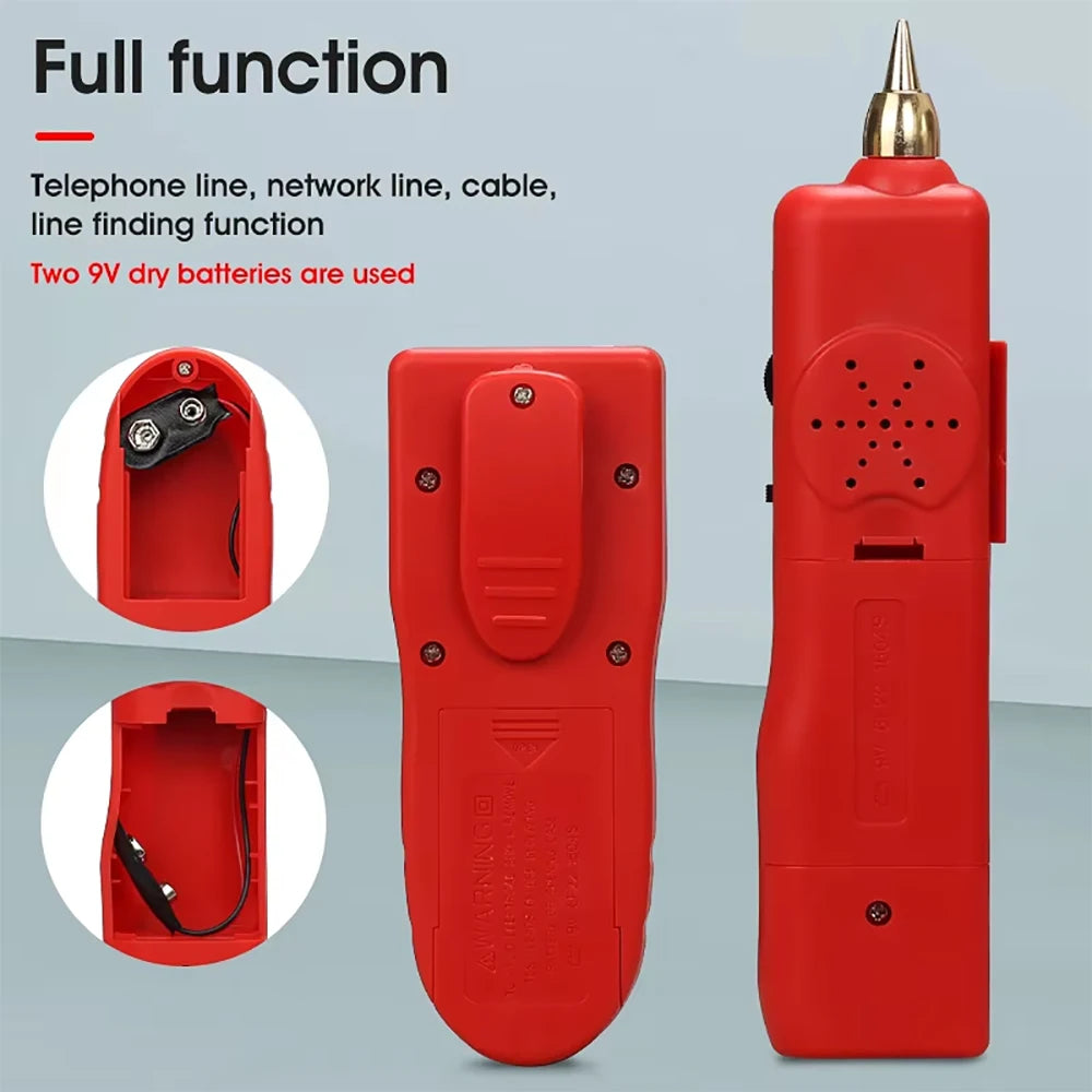 Kebidumei Ethernet LAN Network Cable Tester RJ45 RJ11 LAN Line Tester Finder Telephone Wire Tracker Receiver Network Tool Repair