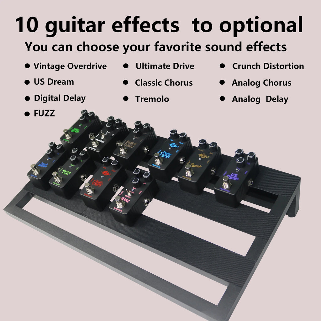 BK68 Mini Guitar Effects Pedal – 10 Effects | Overdrive, Distortion, Chorus, Delay & More