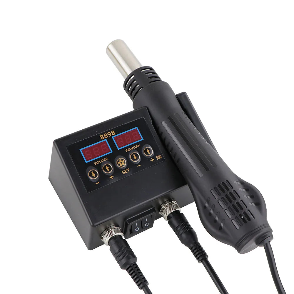 2-in-1 SMD Soldering Station - Digital Temp Control with Hot Air Heat Gun
