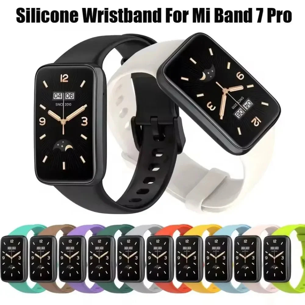 Silicone Strap For Xiaomi Band 7 Pro Soft Smart Watch Band Sport Wristband Fitness Bracelet Correa Replacement Accessories