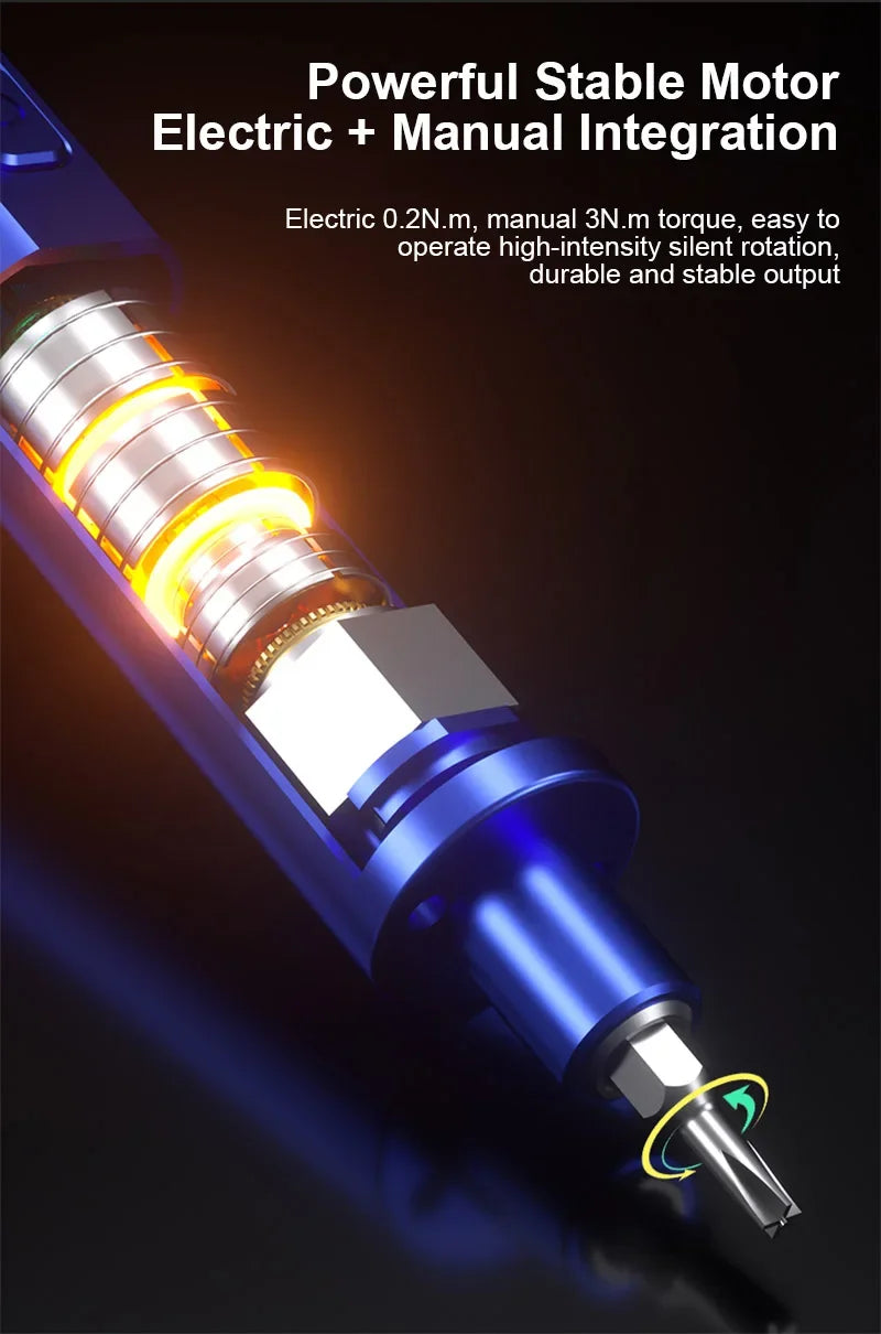 Mechanic Electric Screwdriver with LED - Phone, Tablet and Watch Repair Tool