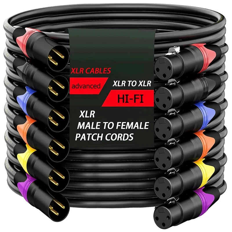 XLR Male to Female Balanced Audio Cable | Microphone & Mixer Extension