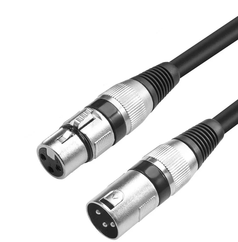 OFC XLR Balanced Microphone Cable | 3-Pin Male to Female | 1m–15m