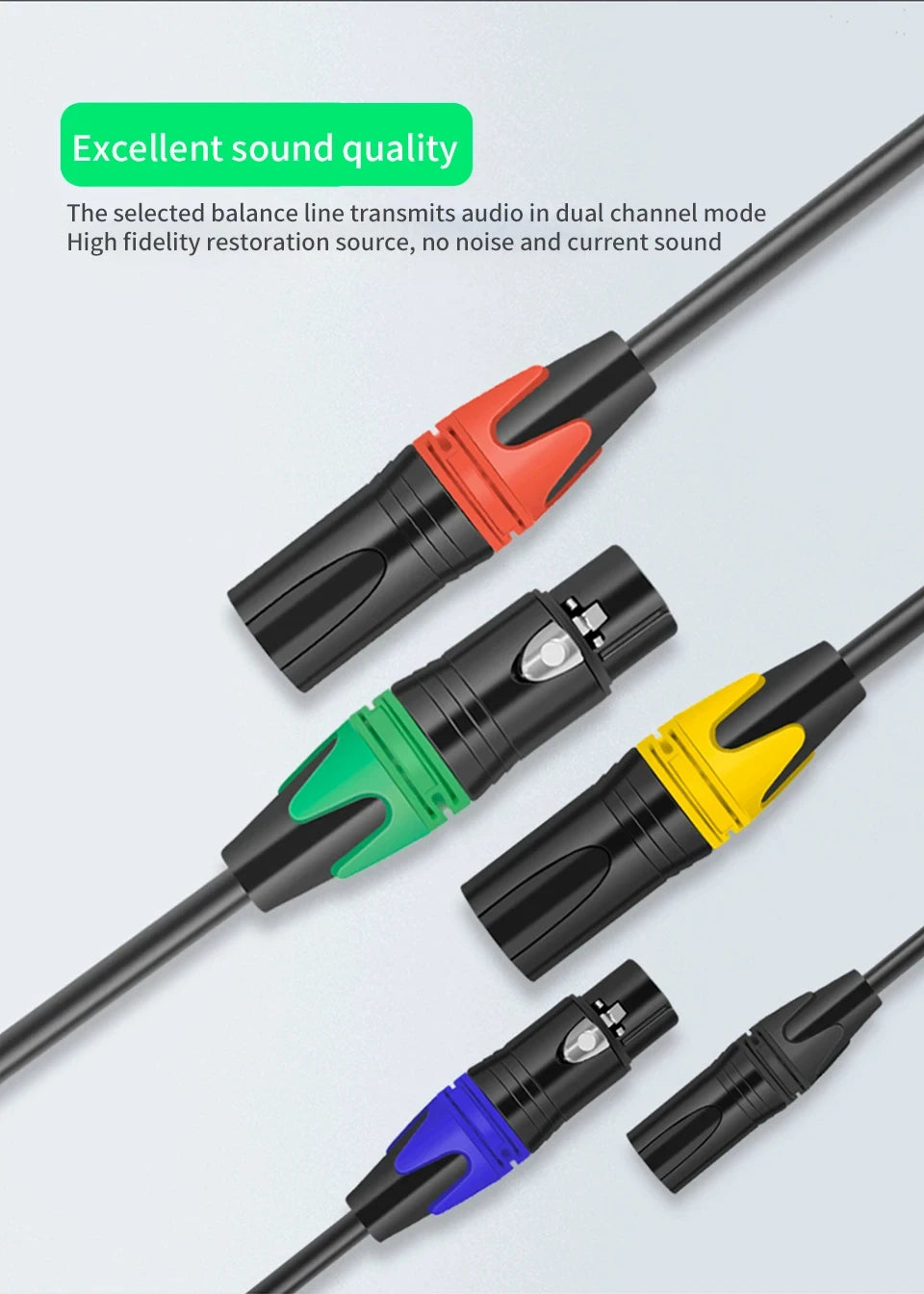 XLR Male to Female Balanced Audio Cable | Microphone & Mixer Extension