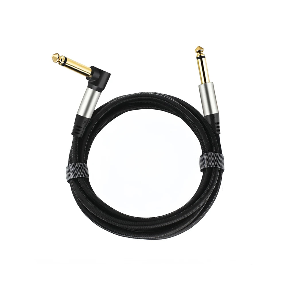 1/4" TS Mono Guitar Cable | Nylon Braided OFC | Straight & Right-Angle