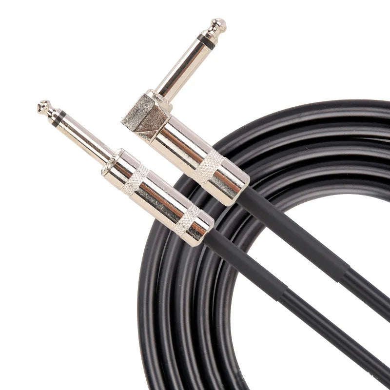1/4" TRS Guitar Instrument Cable | OFC 95% Braided Shield | Straight & Right-Angle | 1.5m–10m