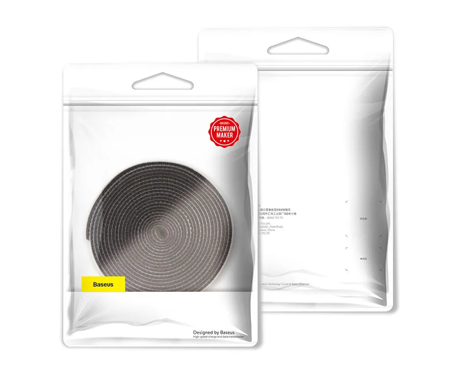 Baseus Velcro Cable Straps — Reusable Nylon Cable Ties & Organizer Clips