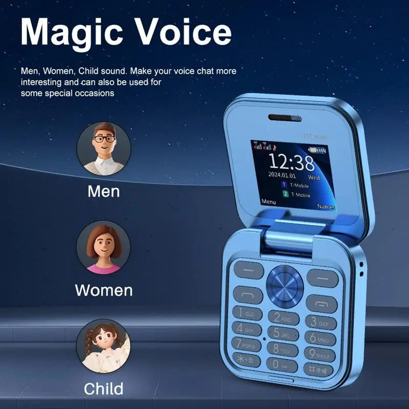 Mini Foldable Phone for Seniors | 2G GSM Dual SIM Clamshell Mobile