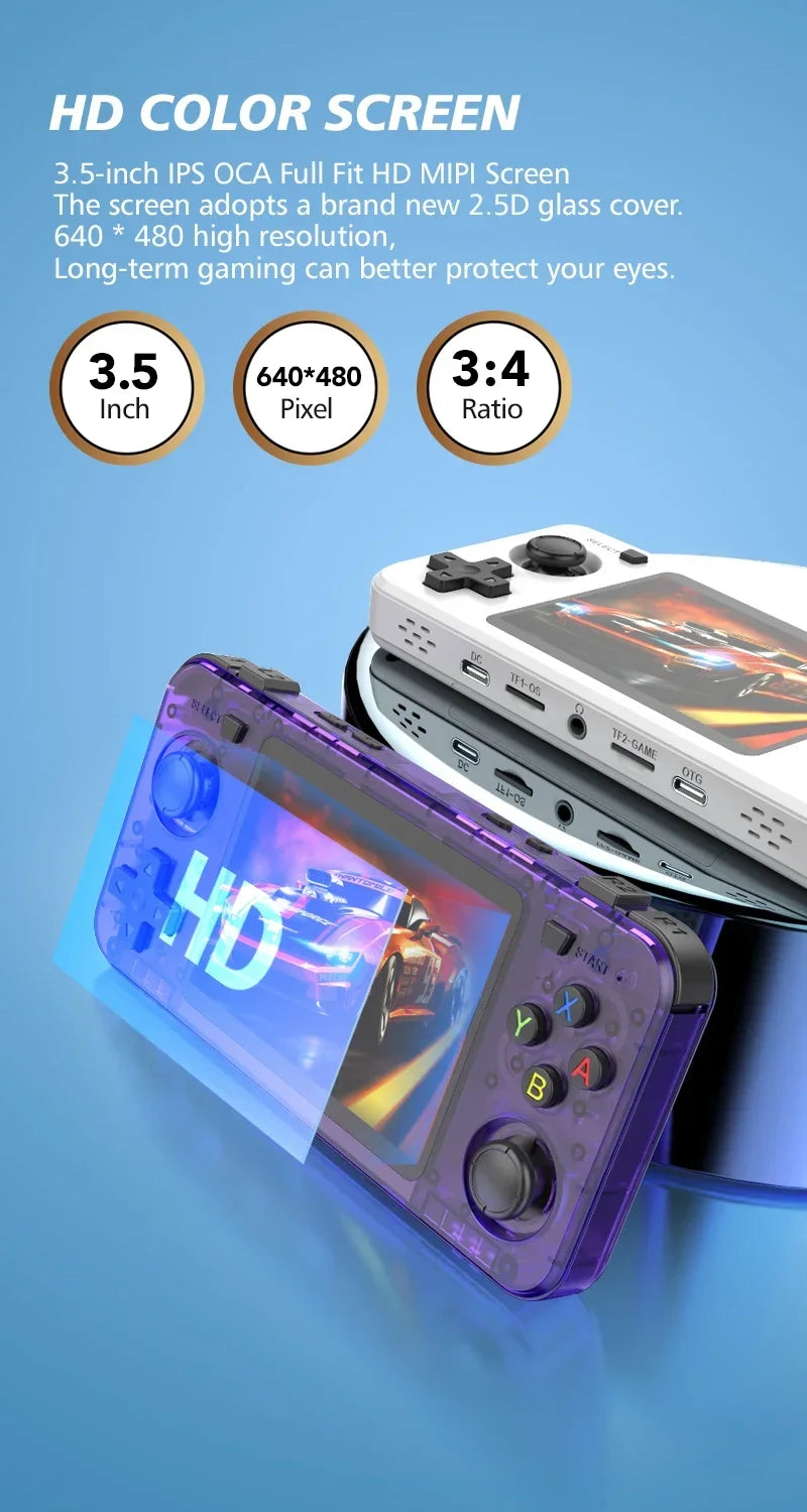 BOYHOM R36H Retro Handheld Game Console – 15,000+ Games, 3.5" IPS, Linux ArkOS