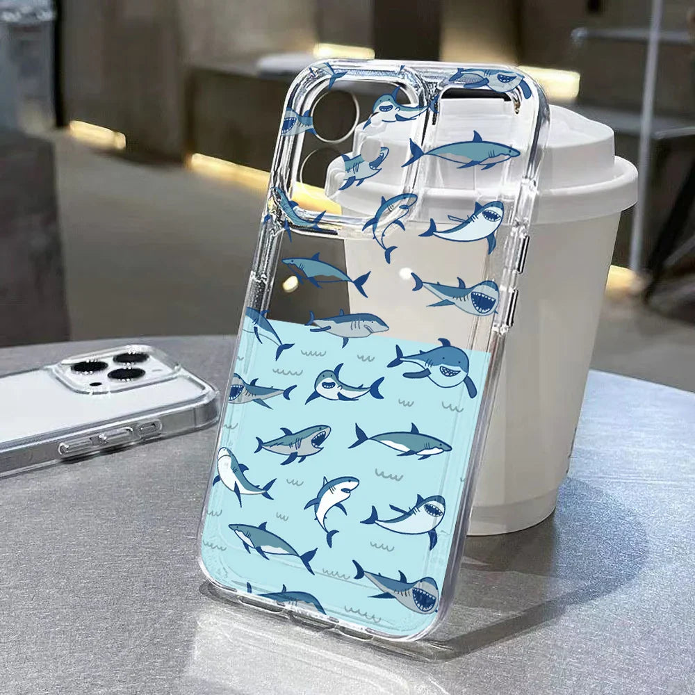iPhone Case Ocean Animals Soft Clear Cover Whale