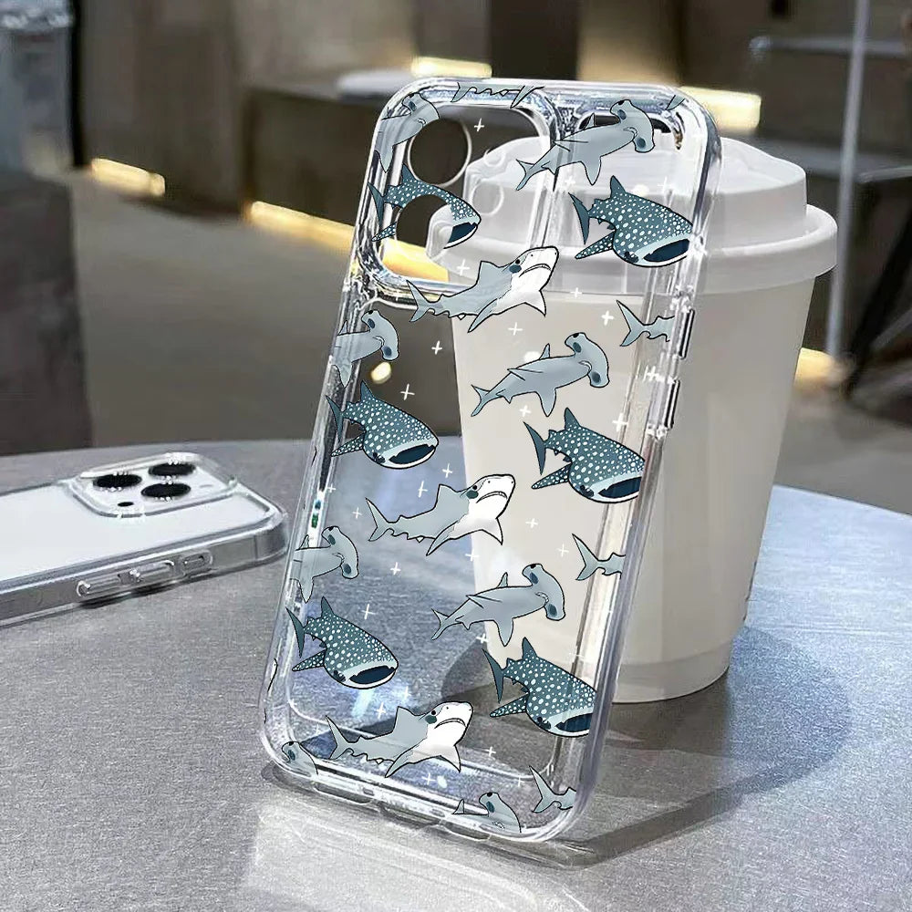 iPhone Case Ocean Animals Soft Clear Cover Whale