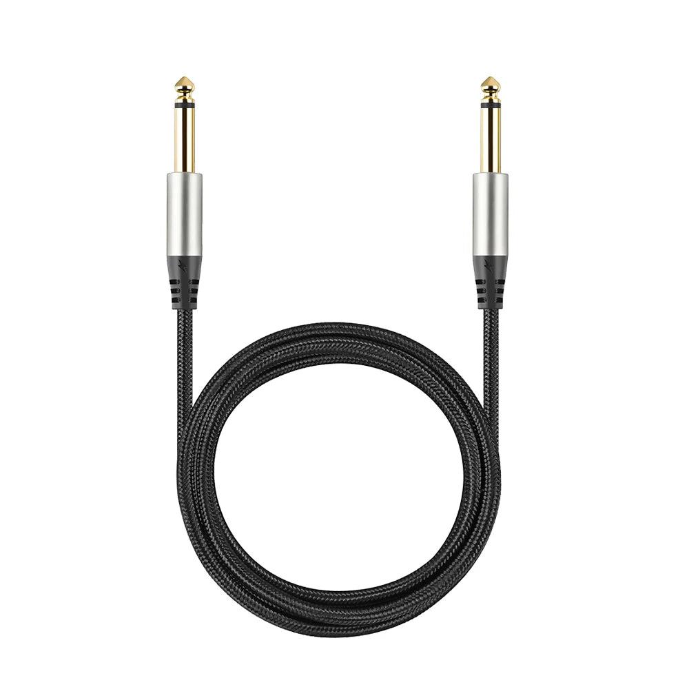 1/4" TS Mono Guitar Cable | Nylon Braided OFC | Straight & Right-Angle