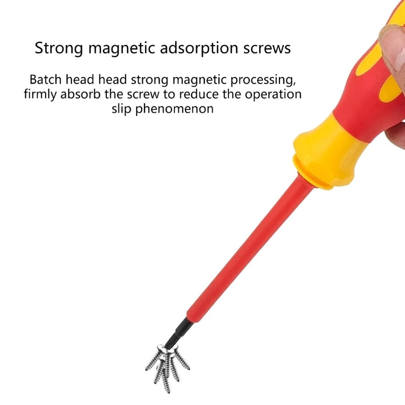 Insulated Electrician Screwdriver Set - 8-Tip with Roll Bag