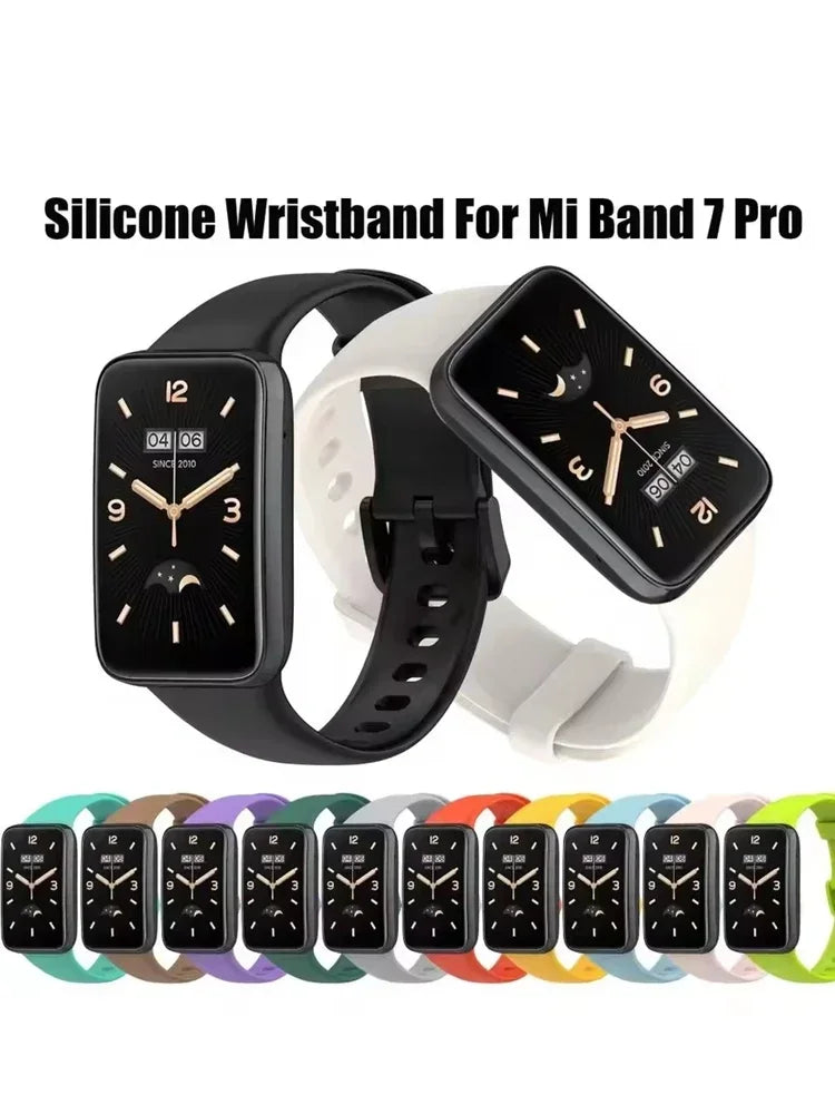 Silicone Strap For Xiaomi Band 7 Pro Soft Smart Watch Band Sport Wristband Fitness Bracelet Correa Replacement Accessories