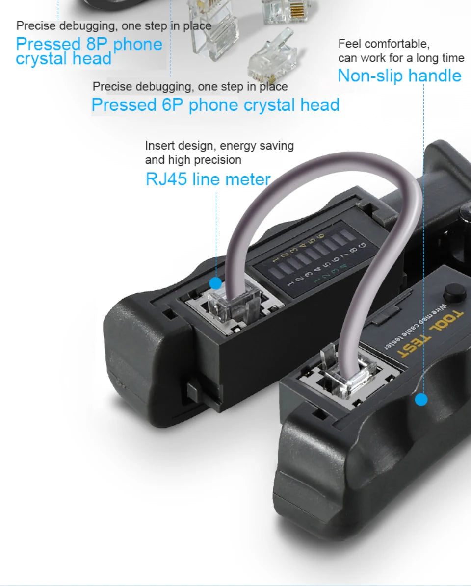 Internet Cable Tool 3 in1 RJ45  Network Plier /LAN Cable Test /Crimping /Cutting Tool Tester  6P/8P/4P Cable Tester