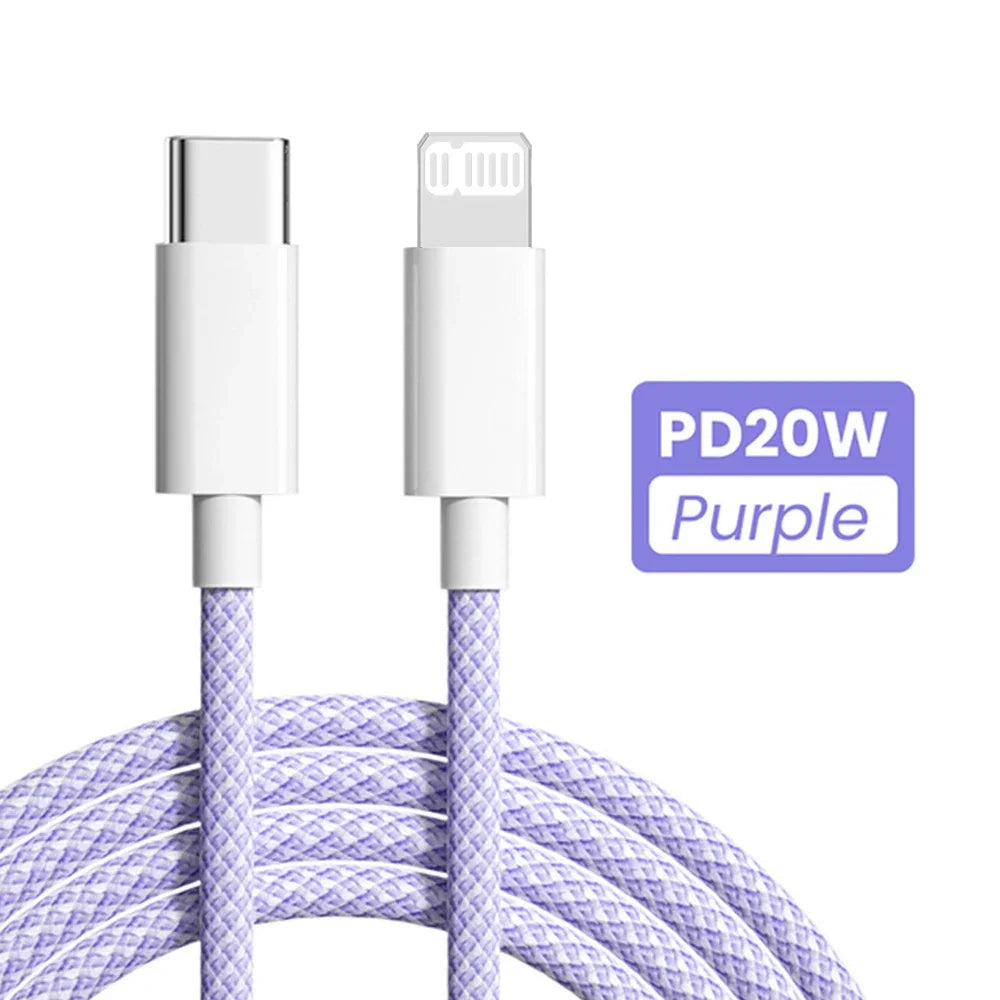 USB-C to Lightning Cable | PD 20W Fast Charging | 1M & 2M | 3D Cosmic Electronics