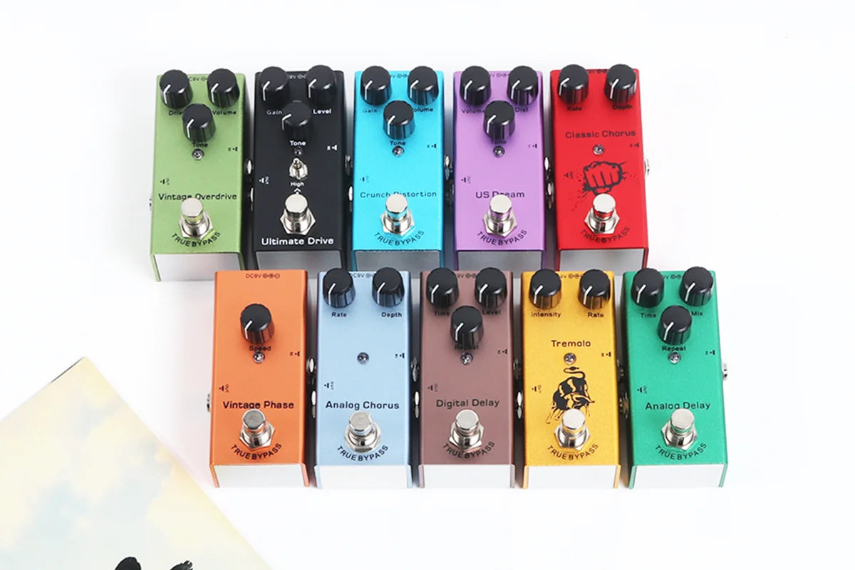 Guitar Effects Pedal – True Bypass, Aluminum Alloy | Overdrive, Distortion, Chorus, Delay & More