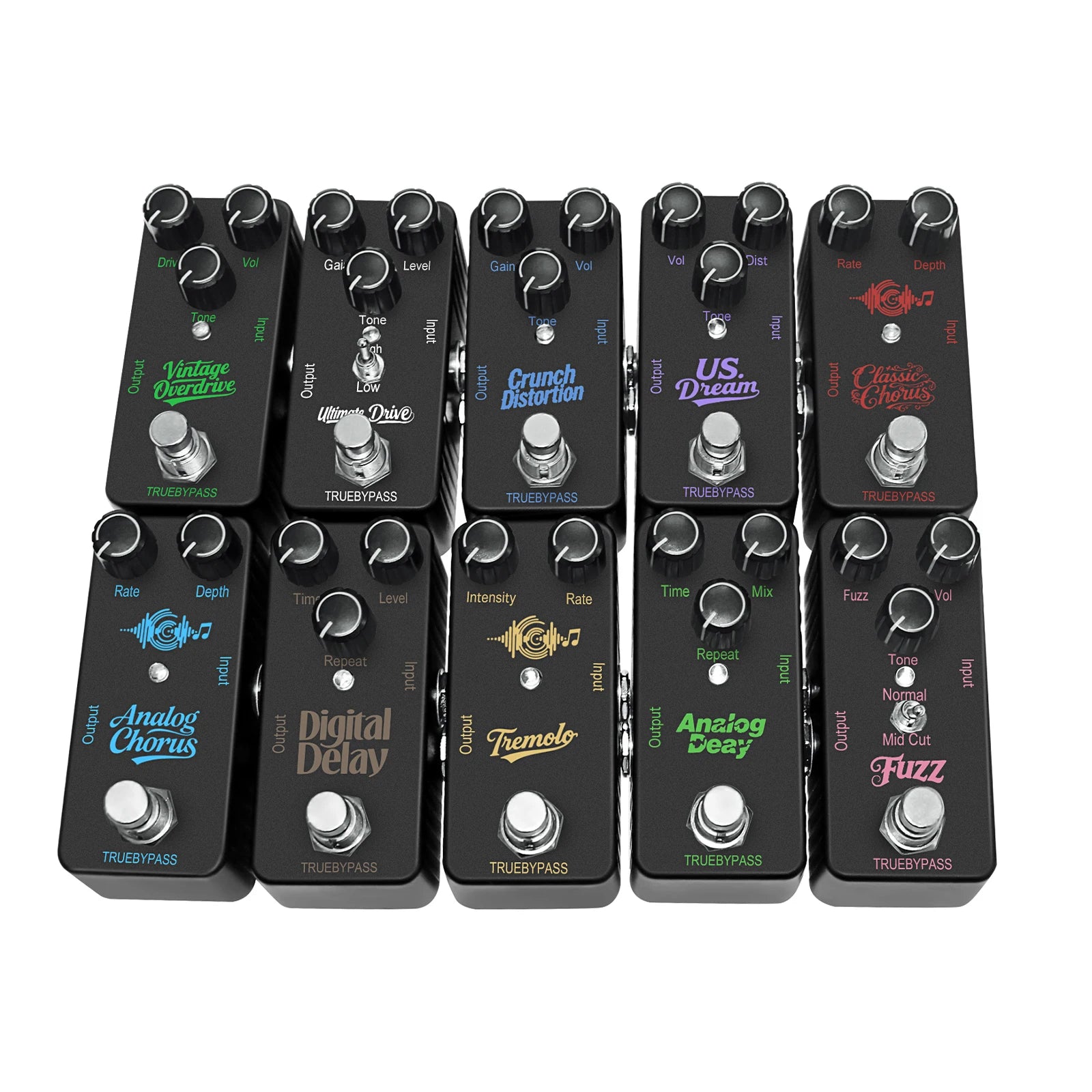 BK68 Mini Guitar Effects Pedal – 10 Effects | Overdrive, Distortion, Chorus, Delay & More