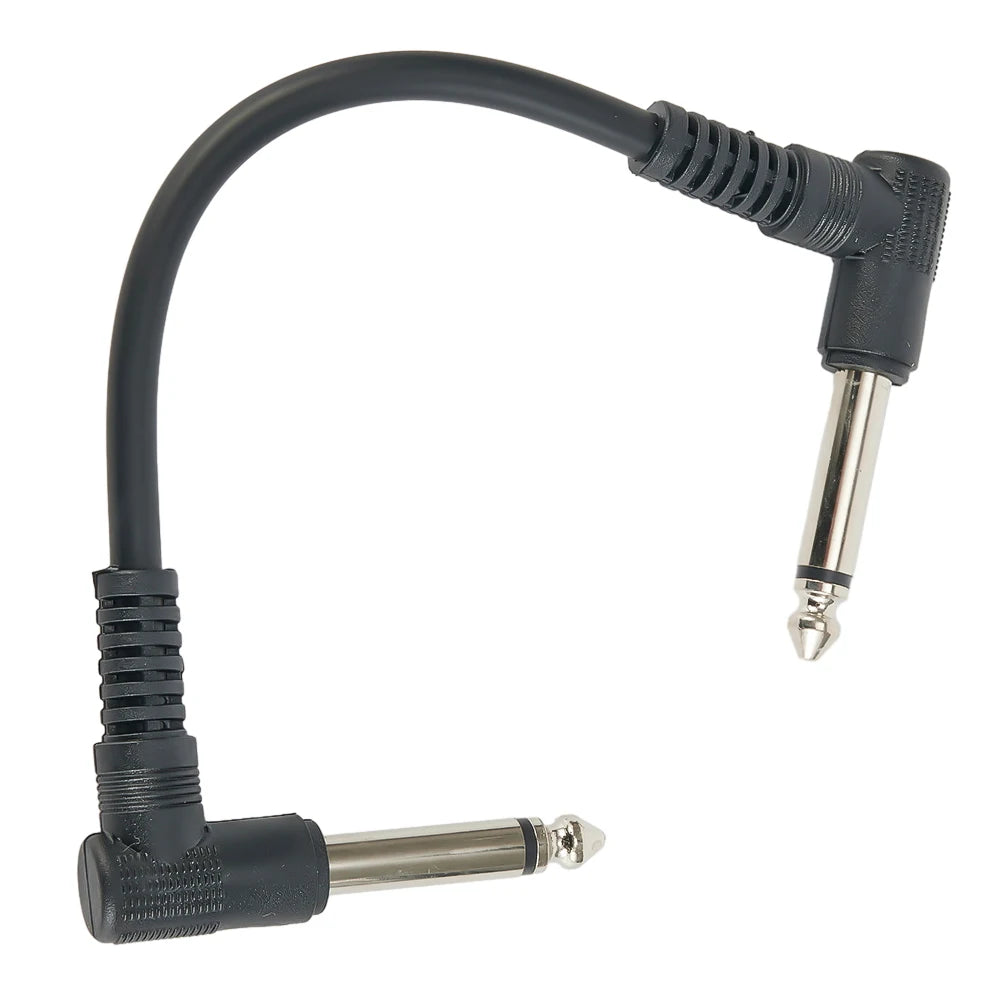 1/4" Right-Angle Guitar Pedal Patch Cable | 15cm Low-Profile | Tangle-Free Pedalboard Cable