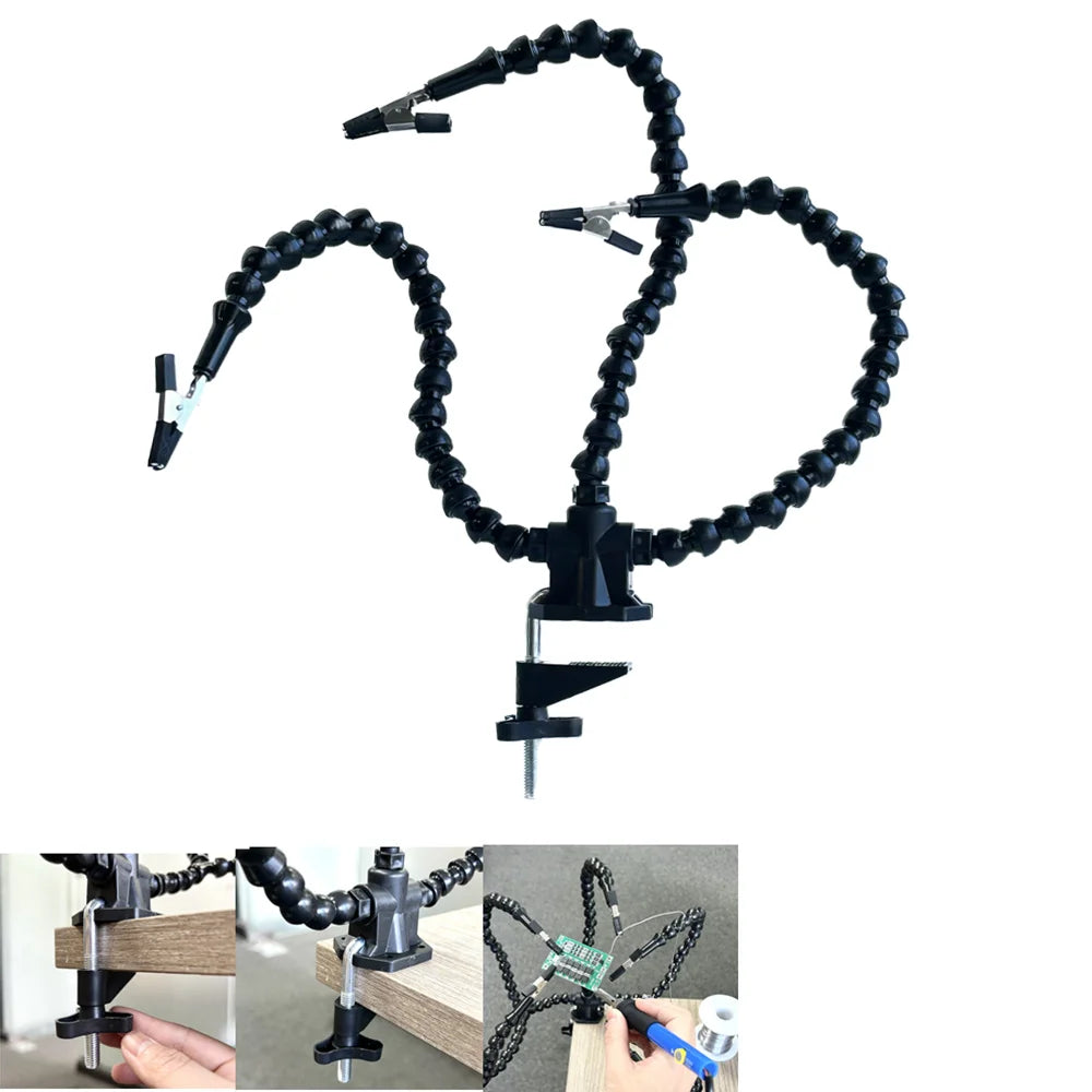 Soldering Helping Hand with Flexible Arms - Third Hand Electronics Repair Tool