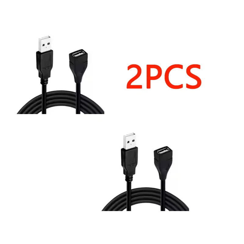 1/2Pcs USB 2.0 Cable Extension Cable 0.6m/1m/1.5m Wire Data Transmission Line Superhighspeed Data Extension Cable For Projector