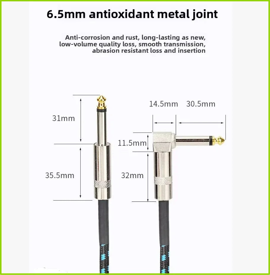 Measurement chart of a 6.5mm antioxidant metal joint with dimensions labeled.
