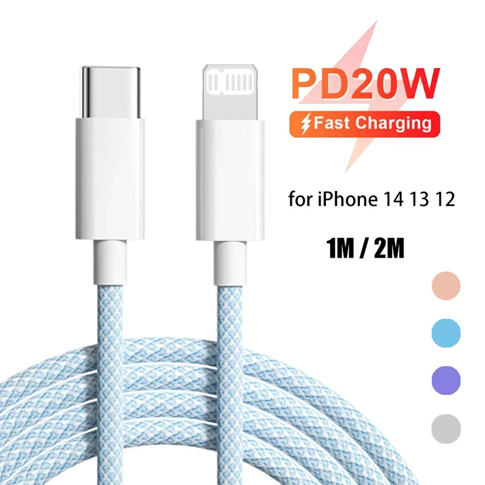 USB-C to Lightning Cable | PD 20W Fast Charging | 1M & 2M | 3D Cosmic Electronics