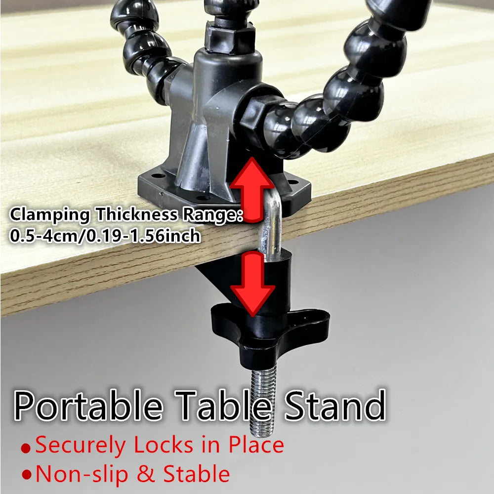 Soldering Helping Hand with Flexible Arms - Third Hand Electronics Repair Tool