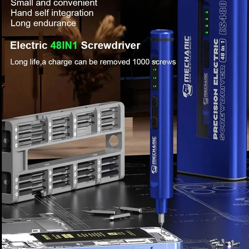 Mechanic Electric Screwdriver with LED - Phone, Tablet and Watch Repair Tool